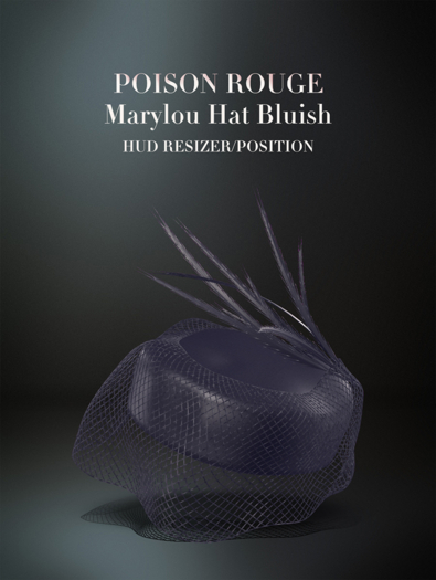 POISON ROUGE Marylou Hat (Bluish Black)