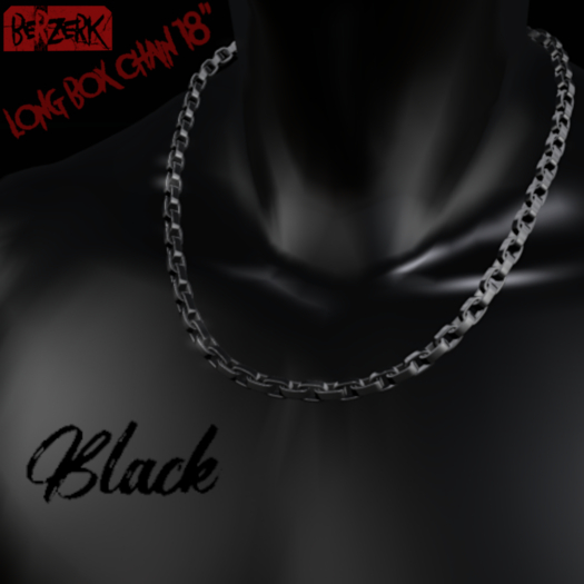 -BERZERK- Long Box Chain 18" Black