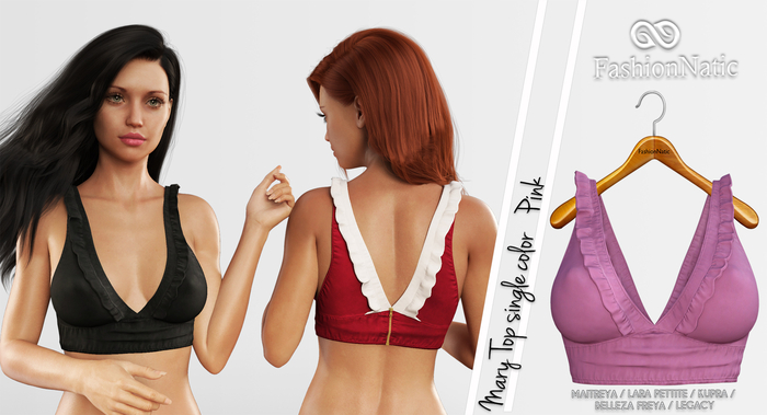Mary Female Top Pink - Maitreya, Lara Petite, Kupra Original , Belleza Freya Legacy - FashionNatic
