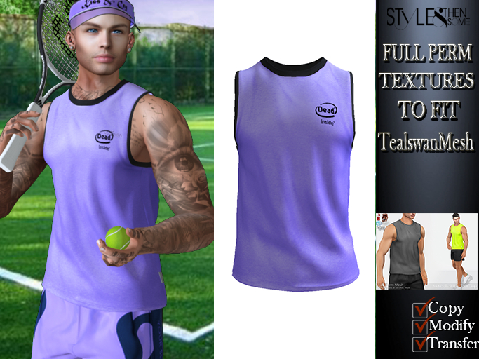 STYLES -v2.3 Men's Training Tank Top Texture FULL PERM
