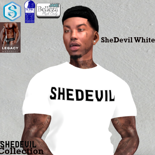 !SD! SheDevil White Shirt Men