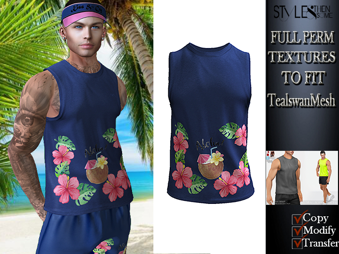 STYLES -v2.6 Men's Training Tank Top Texture FULL PERM