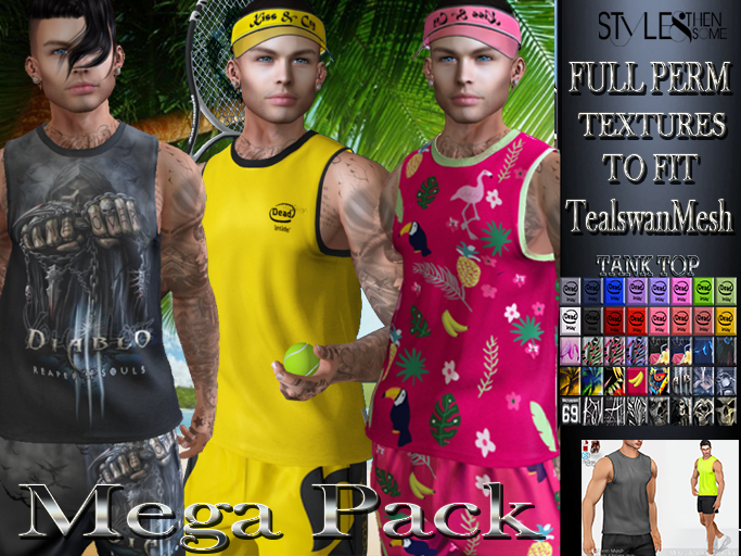 STYLES - Fatpack2  Men's Training Tank Top Texture FULL PERM