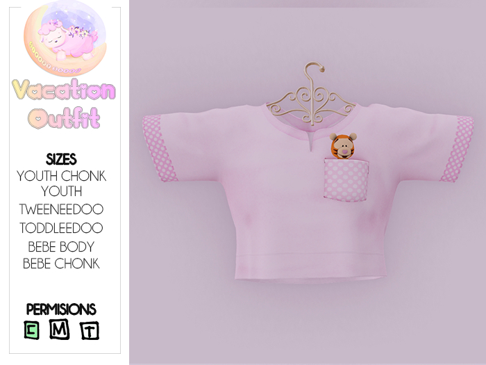 Sleepy Sheep. Vacation Shirt Pink