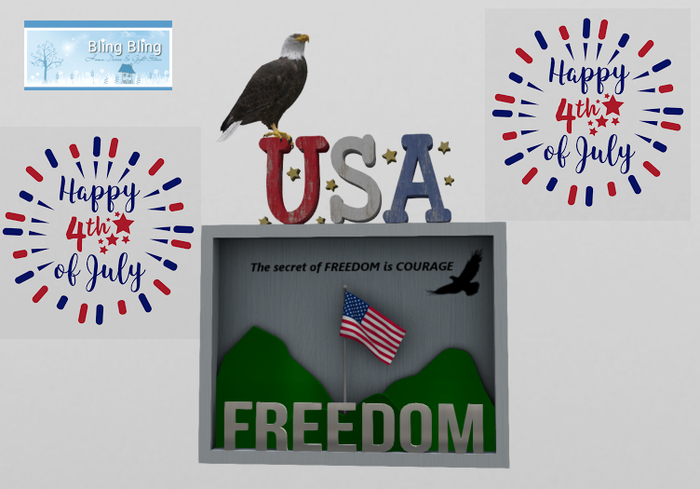 [BB] !Independence Day Showbox - the  FREEDOM word  with Texture Menu 