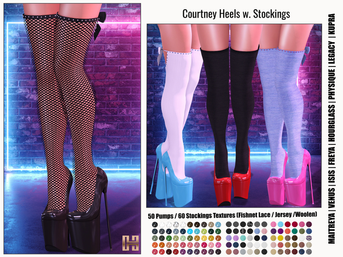 [hh] Courtney Heels w. Stockings