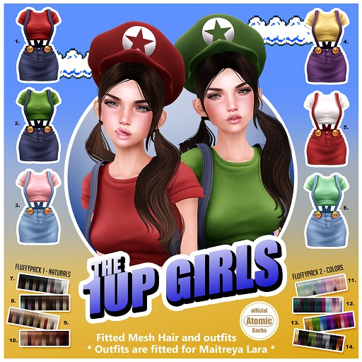[Atomic] Gacha // 1UP_Hair - FatPack 2 RARE