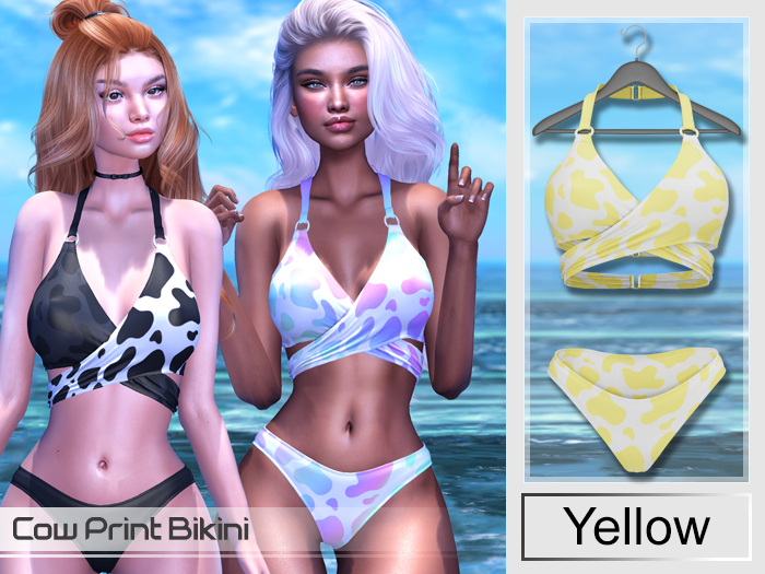 Iso Darling - Cow Print - Bikini Yellow