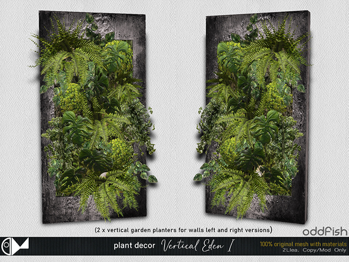 ODd Vertical Eden I (Plant Decor) with materials