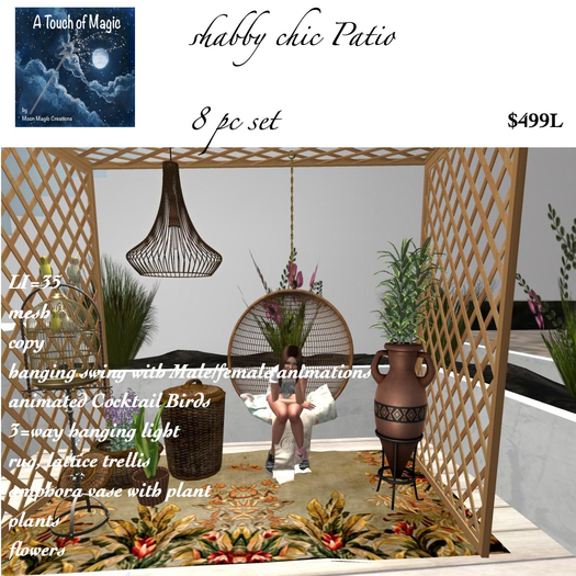 Shabby Chic 8 pc Patio set-Box