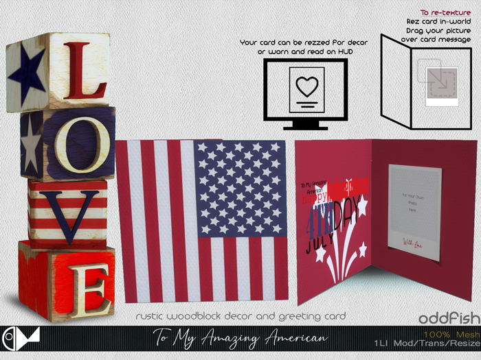 ODd My Amazing American - 4th July Greetings