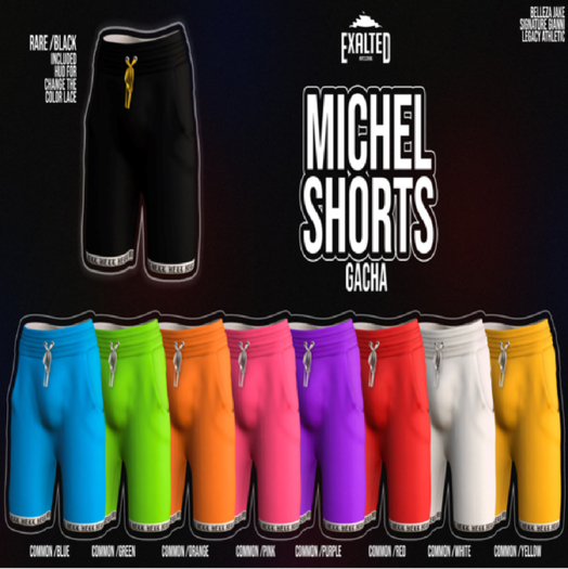 ExalteD - Michel Shorts {Legacy} BLACK/ RARE
