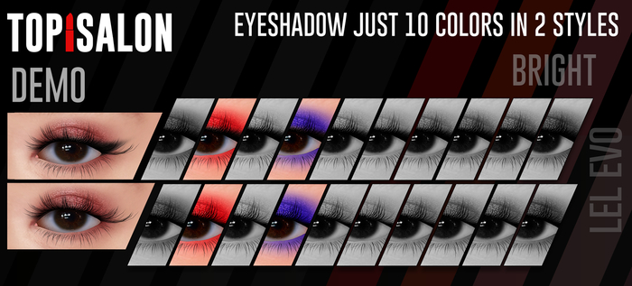 TOP1SALON - HD JUST EYESHADOW (Lelutka Evo) DEMO