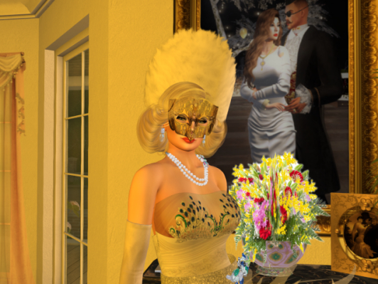 Adl Gold Feathers Mask