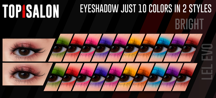 TOP1SALON - HD JUST EYESHADOW (Lelutka Evo) BRIGHT
