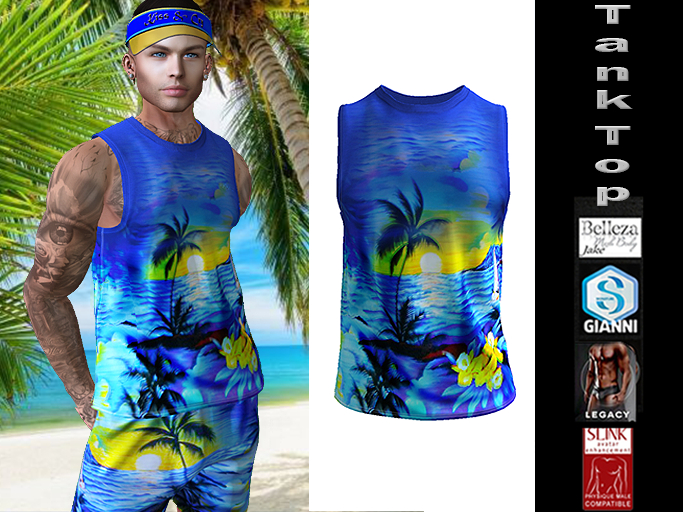 Sale!!!  InStyl-Men's Training Tank Top - v2.6 -(for Belleza Jake, Slink Male, Signature Gianni, Legacy)