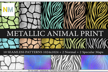 Metallic Animal Print Materials Kit Seamless Textures NM