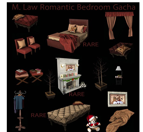 .:M.LAW:.Romantic Bedroom Gacha bed RARE
