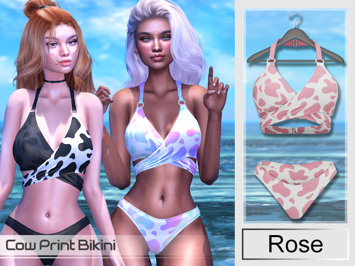 Iso Darling - Cow Print - Bikini Rose