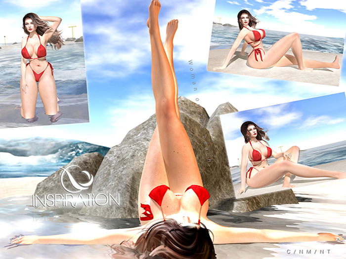 Inspiration -  Static Poses Woman on the beach