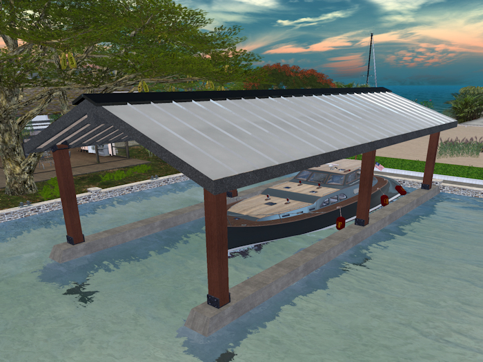 Long Motor Boat Shed