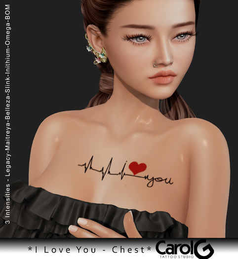 [CAROL G] I Love You Chest TaTToo AD