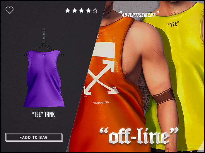 "Off-Line" x "Tee" Tank - Purple (UNPACK ME)