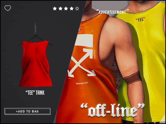 "Off-Line" x "Tee" Tank - Red (UNPACK ME)
