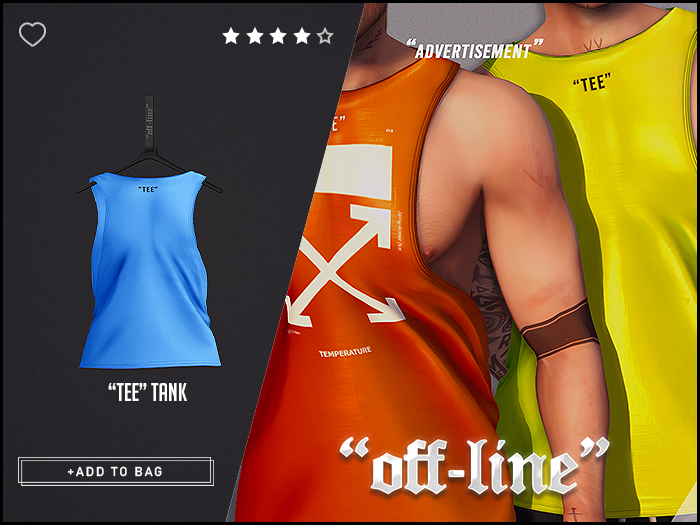 "Off-Line" x "Tee" Tank - Sky (UNPACK ME)