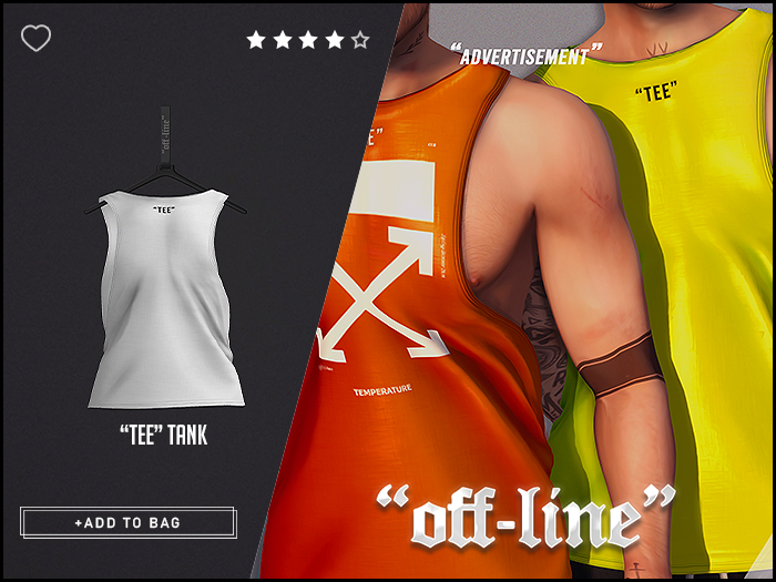 "Off-Line" x "Tee" Tank - White