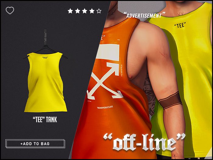 "Off-Line" x "Tee" Tank - Yellow
