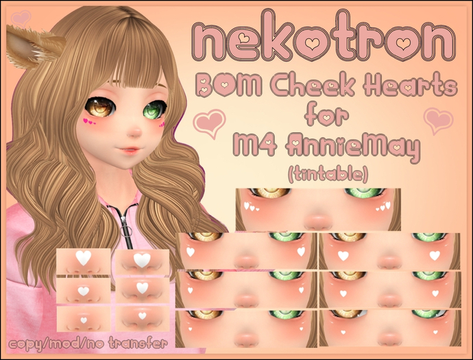 [Nekotron] M4 AnnieMay Cheek Hearts (BOM)