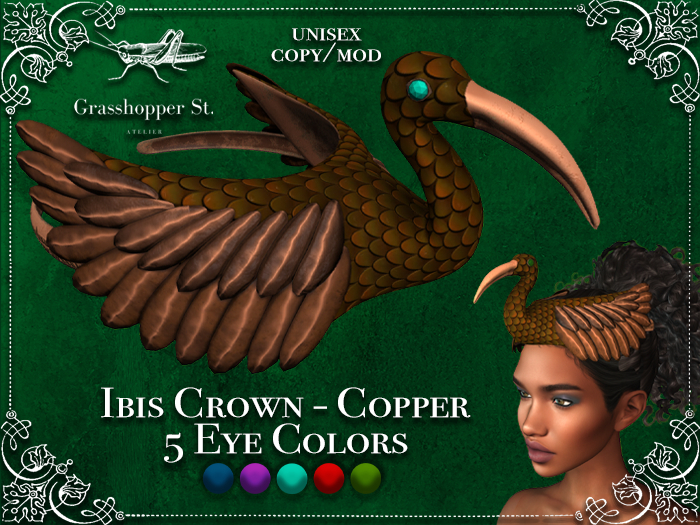 Grasshopper St Ibis Crown - Copper