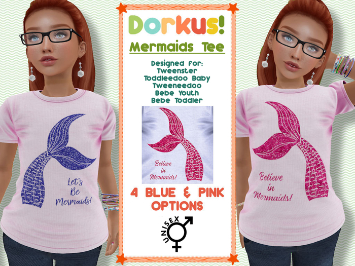 {Dorkus!} Mermaids Tee - FATPACK