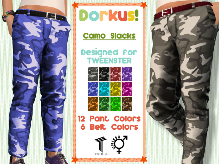 {Dorkus!} Camo Slacks - FATPACK