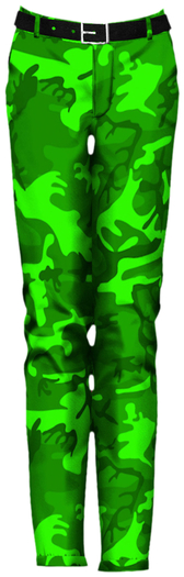 {Dorkus!} Camo Slacks - Lime - Tweenster