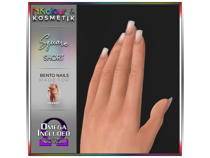 N.Kolour+Kosmetik: Omega Square Nails - Short // Legacy