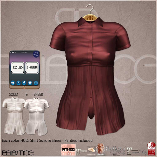 Baiastice_Lorena Shirt & Panties-Chestnut