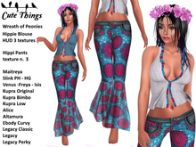 [CT] 3 Hippie Outift Pants + Blouse - ALL colors/texture DEMO