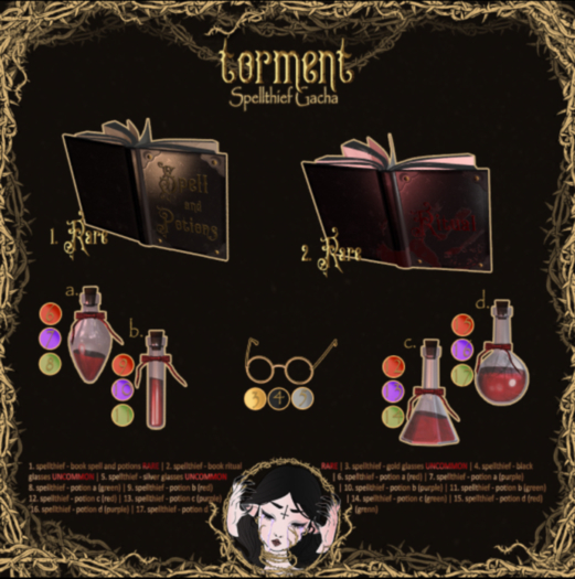 3. torment. spellthief - glasses [gold] (UNCOMMON)