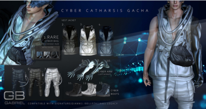 7.::GB:: Cyber ultimate Pants / White