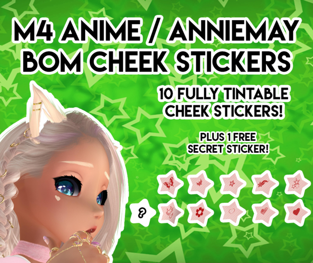 M4 Anime / AnnieMay BoM Cheek Stickers