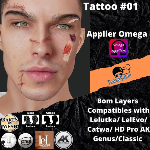 #TS# Tattoo #01 - B O M /Lel/Catwa/Ak/classic