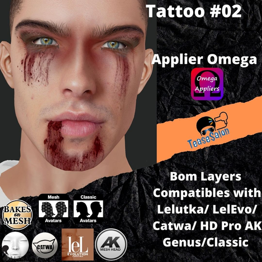 #TS# Tattoo #02 - B O M /Lel/Catwa/Ak/classic