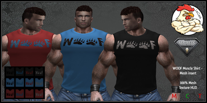 LeCock - AESTHETIC WOOF Muscle Shirt - Mesh insert