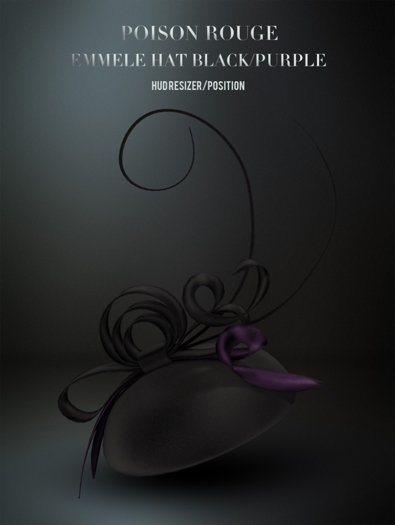 POISON ROUGE Emmele Hat - Black Purple