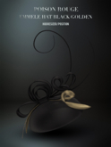 POISON ROUGE Emmele Hat - Black Golden