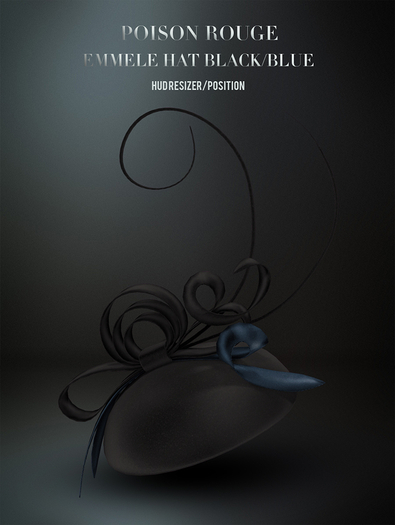 POISON ROUGE Emmele Hat - Black Blue 