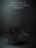 POISON ROUGE Emmele Hat - Black Blue 