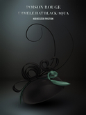 POISON ROUGE Emmele Hat - Black Aqua